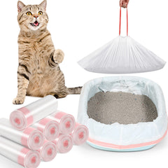 Sabary bolsas rosa para caja de arena de gato, fáciles de usar