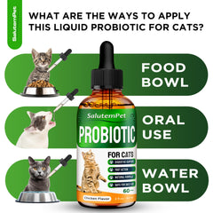 SalutemPet probióticos para gatos formato líquido: conveniente para uso diario.