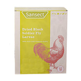 SANSECT larvas mosca soldado negra secas en empaque, alto calcio para aves.