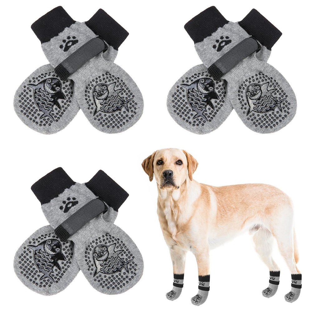 SCENEREAL calcetines para perro, foco patas delanteras, ofrecen mayor tracción en suelos resbaladizos.