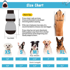 SCENEREAL calcetines para perro, foco patas traseras, diseño antideslizante para mayor estabilidad.