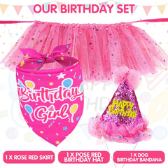 SCENEREAL falda tutu rosa para perros, enfoque falda, ajuste cómodo y fácil de poner.