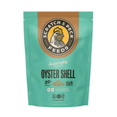 Scratch and Peck suplemento de cáscara de ostra, bolsa de 4 lb para calcio natural de huevos.