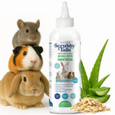 Scrubby Tails champú para mascotas en envase de 8 oz, limpieza suave.