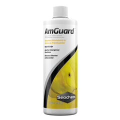 Seachem AmGuard, botella detox de amonío libre, acción rápida para acuarios.