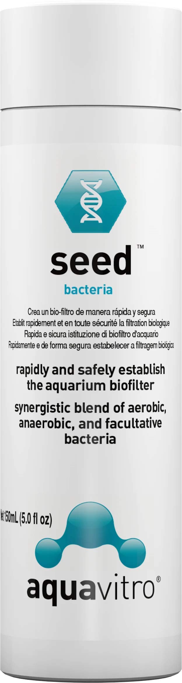 Seachem Aquavitro Seed: mezcla bacteriana sinérgica para establecer biofiltro rápidamente.