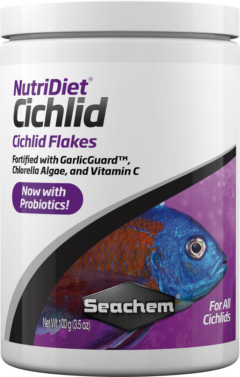 Seachem NutriDiet Cichlid Copos: promueven color y digestión eficiente.