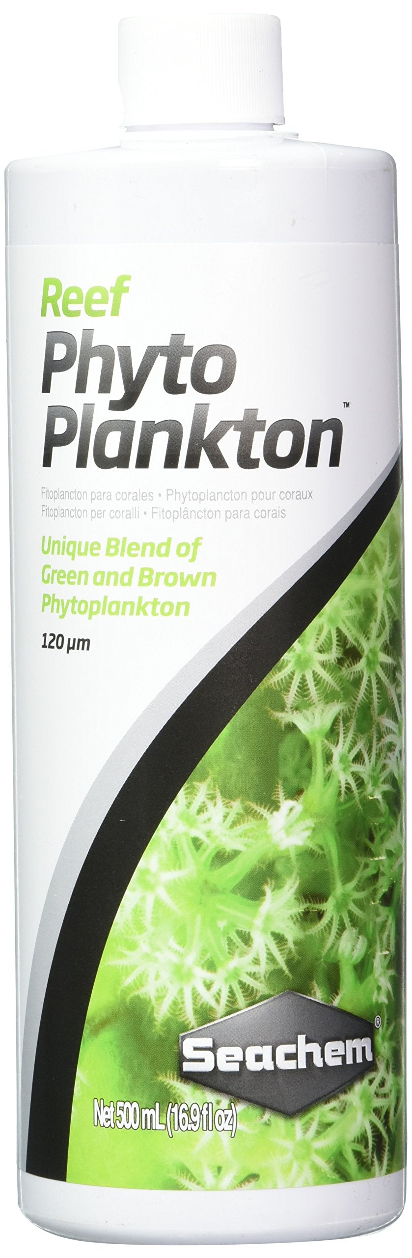 Seachem Reef Phytoplankton en bote, ideal para alimentar corales y otros invertebrados.