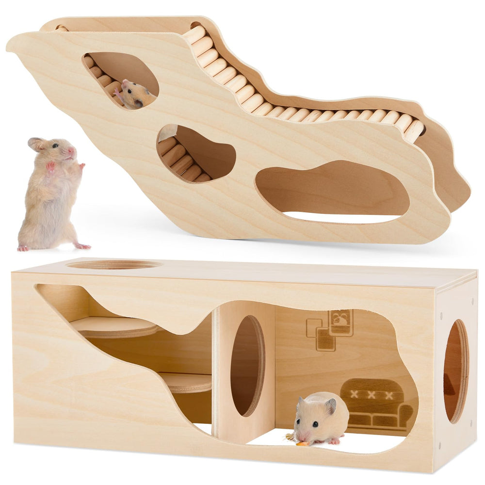 Seenelling hamster-hideout-casa: refugio cómodo para descansar y observar a tu hámster