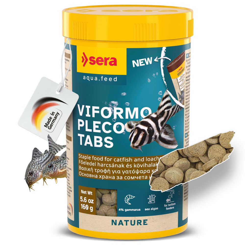 Sera Viformo Nature, tabletas para peces de fondo con gammarus y algas.