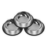 Tazones Serentive de acero inoxidable con acabado espejo para comida de perro, duraderos.