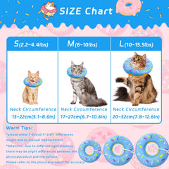 Seyezo donut azul cono lateral, ajuste cómodo para talla pequeña