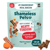 Shameless Pets Bacon Me Crazy Meaty Tenders paquete 1,5 lb para perros de todas las tallas