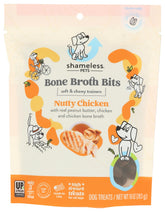 Shameless Pets bocaditos caldo de hueso pollo con mantequilla de maní, recompensa sabrosa para perros