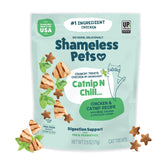 Shameless Pets Catnip N Chill: snack crujiente para gatos indoor con digestión suave.