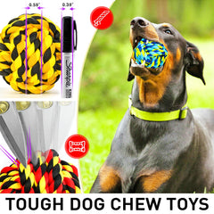 Juguete de cuerda SHARLOVY para perros grandes, fomenta juego activo.