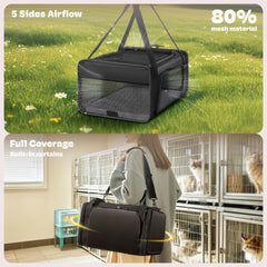 SHARLOVY transportín con 5 paneles de ventilación para aire fresco