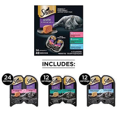 Sheba Perfect Portions Pate de mariscos Signature, textura suave para gatos premium