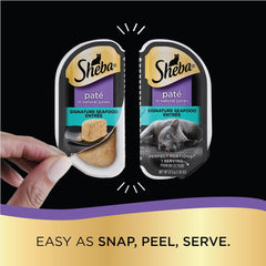 Sheba Perfect Portions Pate de pescado blanco con atún, sabor delicado y proteína
