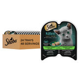 Sheba porciones perfectas para gatitos en bandejas dobles listas para servir