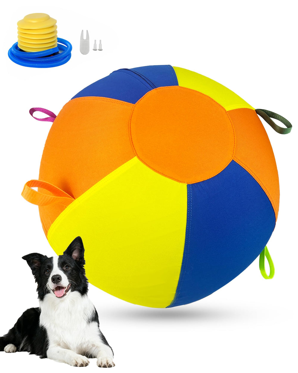 SHEENLULU Pelota de pastoreo 22'' con agarre para juego interactivo al aire libre.
