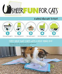 Sheer Fun For Cats muestra pelota wiffle incluida para juego interactivo