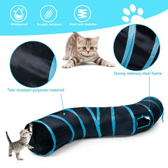 Sheldamy túnel de juego con bola, estímulo interactivo para felinos.