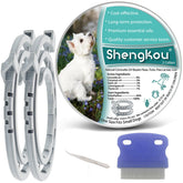 ShengKou collar antipulgas para cachorros, impermeable y de acción prolongada para libertad durante juegos.