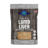 Hígado de cordero liofilizado de Shepherd Boy Farms, proteína alta para perros y gatos.