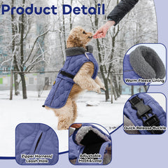 Sheripet chaqueta invierno perro ajustes cintura: ajuste cómodo y seguro para diferentes medidas