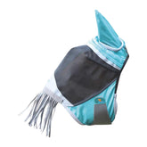 Shires Deluxe Fly Mask con franja nasal protege el hocico contra moscas