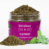 Shizhoo Catnip empaque orgánico, frescura y conveniencia para gatos.