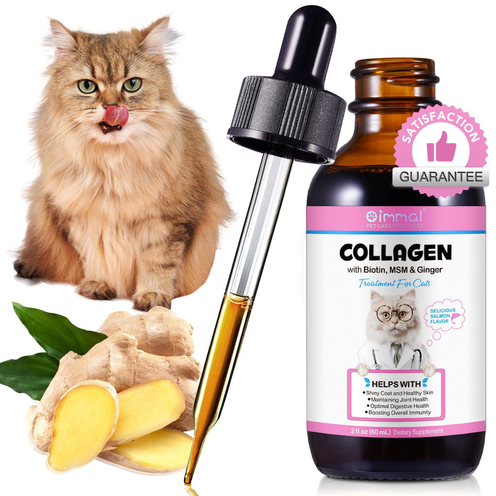 Shuangjia Colágeno para Gatos, frasco de gotas fácil de usar para dosis diarias