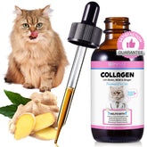 Shuangjia Colágeno para Gatos, frasco de gotas fácil de usar para dosis diarias