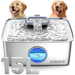 Bebedero SIBAYS para perro con capacidad 15L, ideal para varias mascotas.