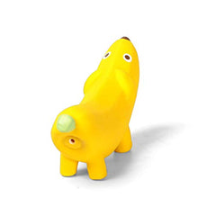 CloverU banana-perro, juguete sonoro suave para juegos