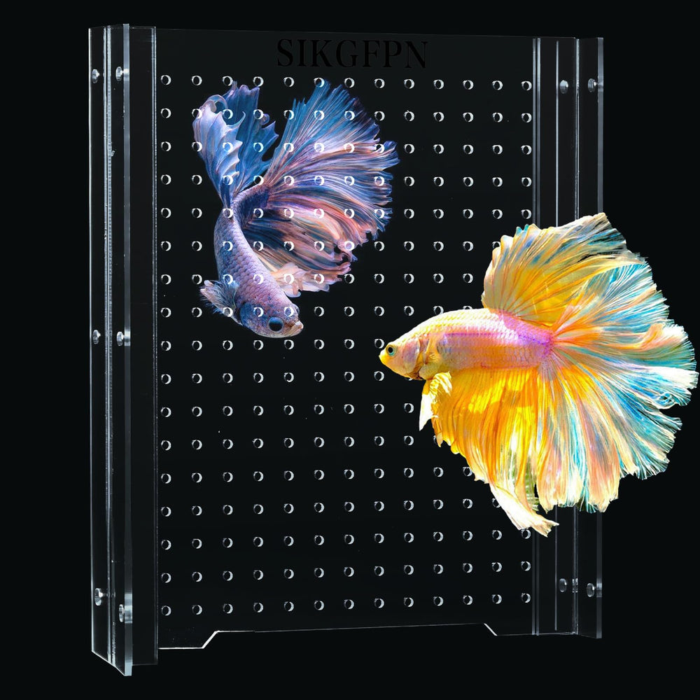 Divisor acrílico SIKGFPN para acuario de 5 galones con ventosas duraderas.
