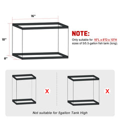 Divisor ajustable para acuario de 5 galones entre 7,3 y 8,3 pulgadas.