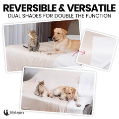 Cobertor lavable SILLY LEGACY para mascotas, protección versátil en casa.