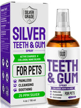 SILVER GRADE Spray dental para perros y gatos, aliento más fresco y boca limpia.