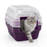 Simple Deluxe caja de arena para gatos grande con tapa transparente para tranquilidad y visibilidad