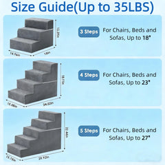 Escaleras Simple Deluxe con 3-4-5 escalones, altura adaptable