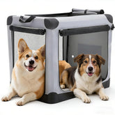 Simple Deluxe jaula para perros con ventana de malla duradera, ideal para viajar