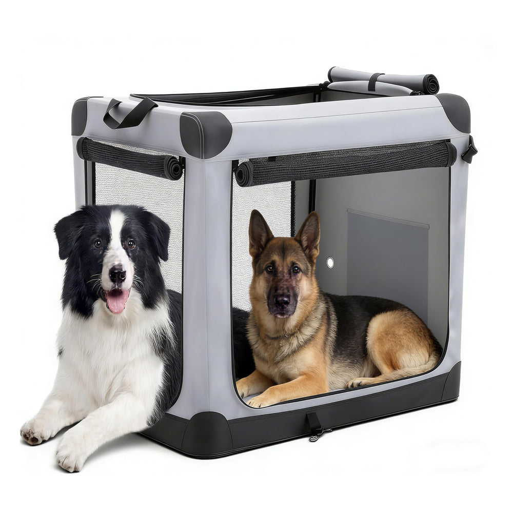 Simple Deluxe jaula plegable 42 pulgadas, frontal con malla para ventilación óptima