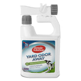 Simple Solution eliminador de olores exterior, botella lista para reducir olores de mascotas.