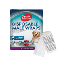 Simple Solution fajas desechables para macho de perro miniatura, absorbentes para entrenamiento