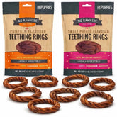 No Rawhide: anillo de dentición para cachorros con textura rugosa que masajea encías.