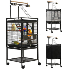 Jaula Sinopet grande de 50-8 pulgadas para periquitos, ideal para viaje.
