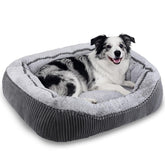 Cama SIWA MARY exterior gris a rayas para dormir con estilo y confort