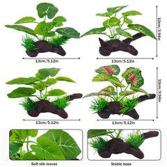 SIYIPURR planta de seda para betta: hojas suaves que cuidan las aletas.